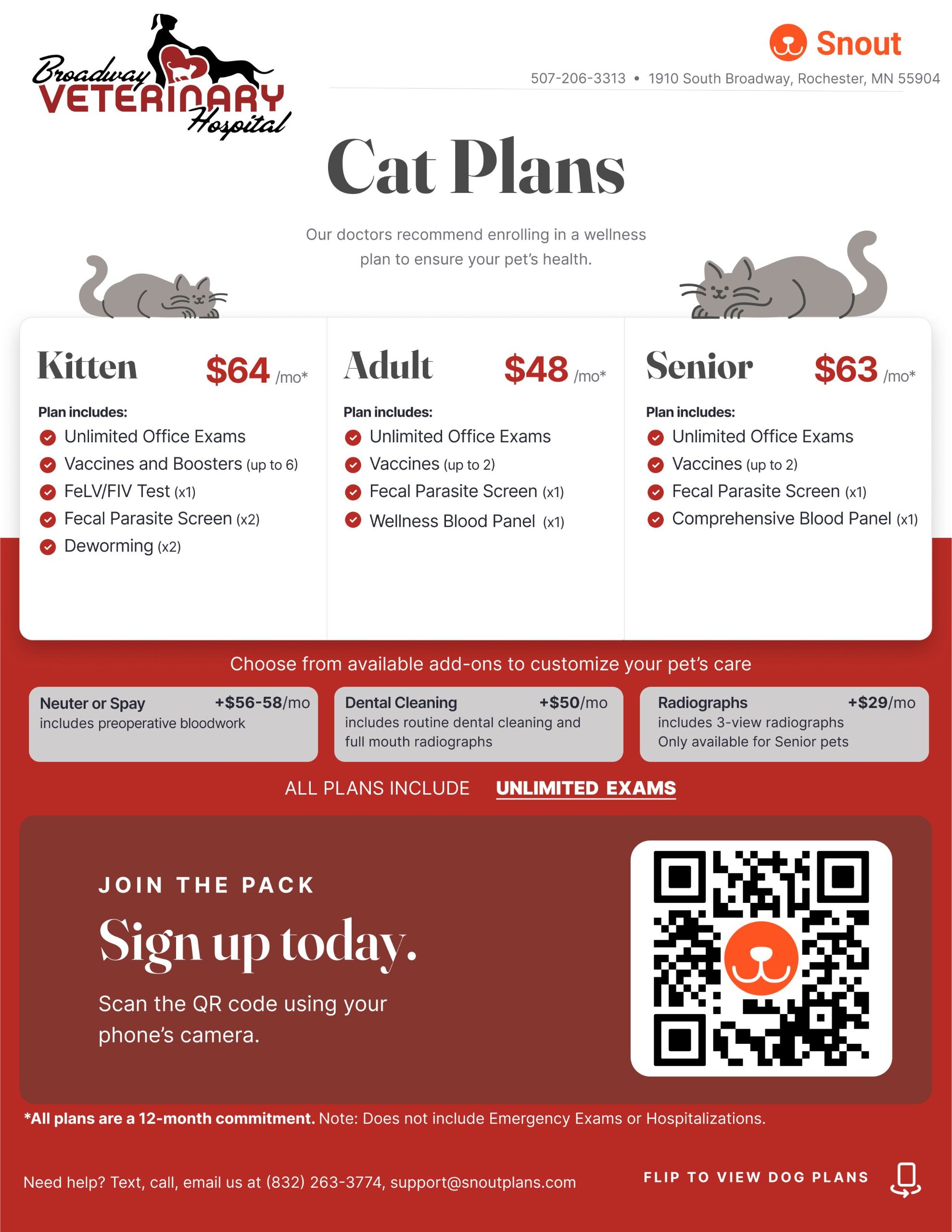 Snout wellness cat plans