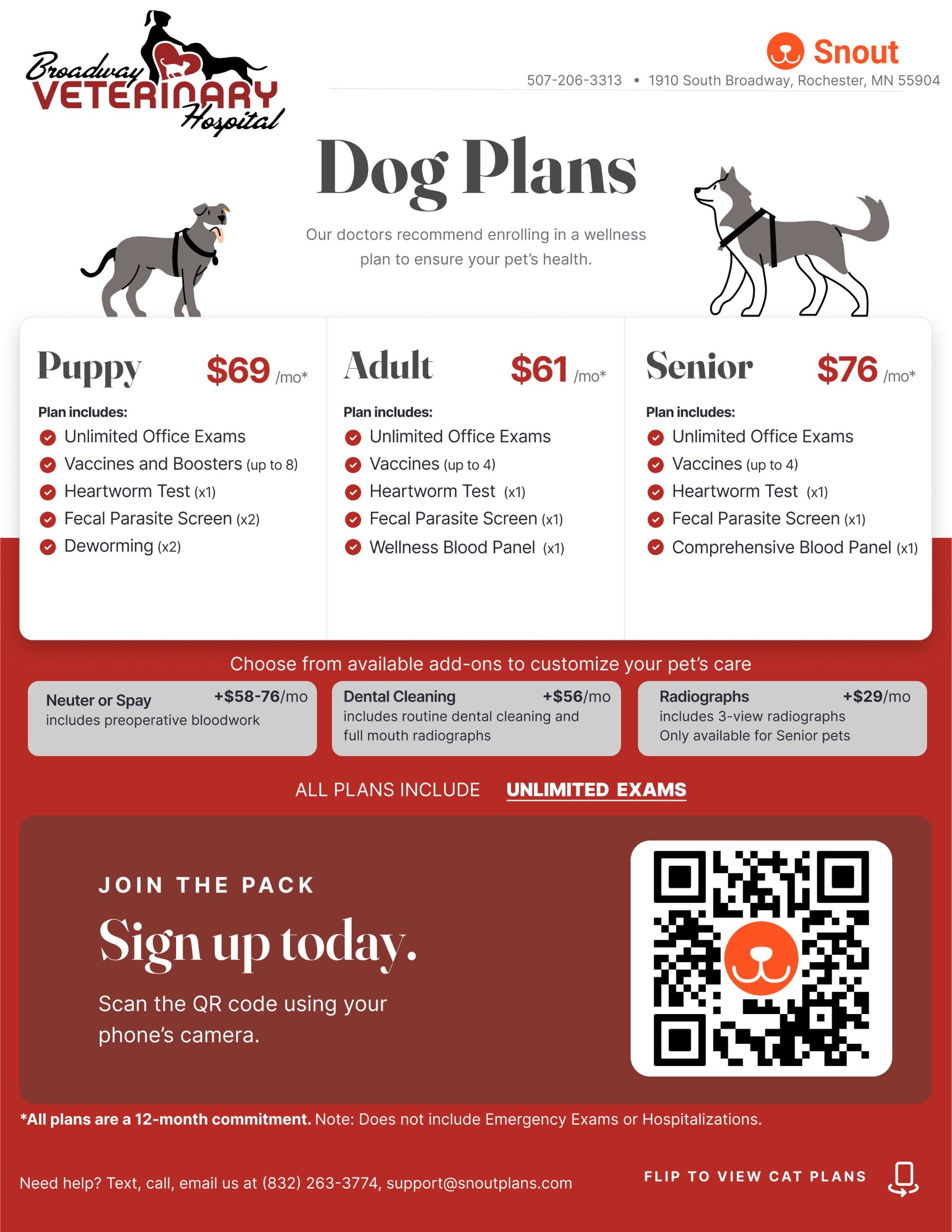 Snout Wellness dog plans